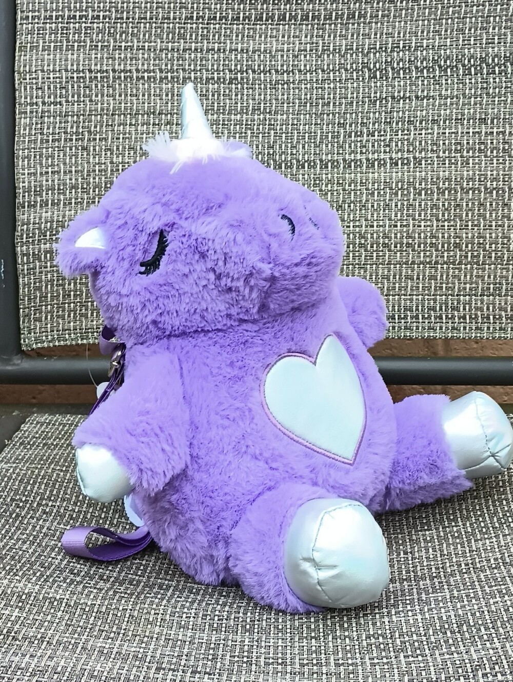 NWT Wonder Nation Purple Unicorn Plush Backpack